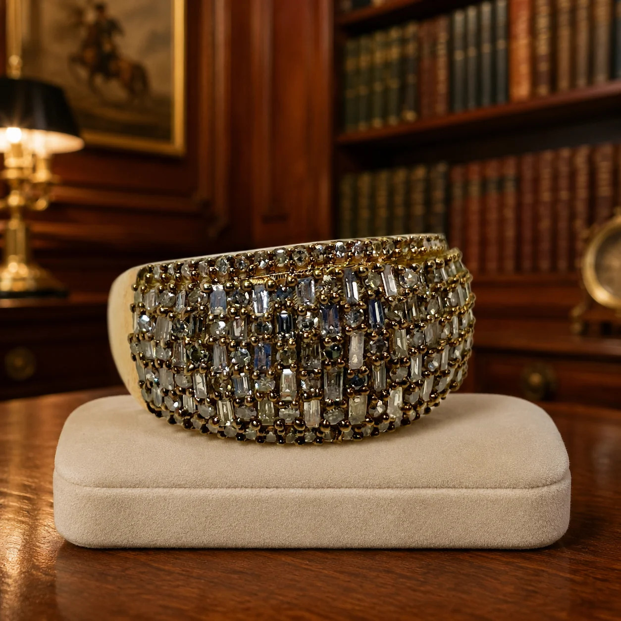 D\'Joy Sterling Silver Vermeil Diamond Accent Statement Ring