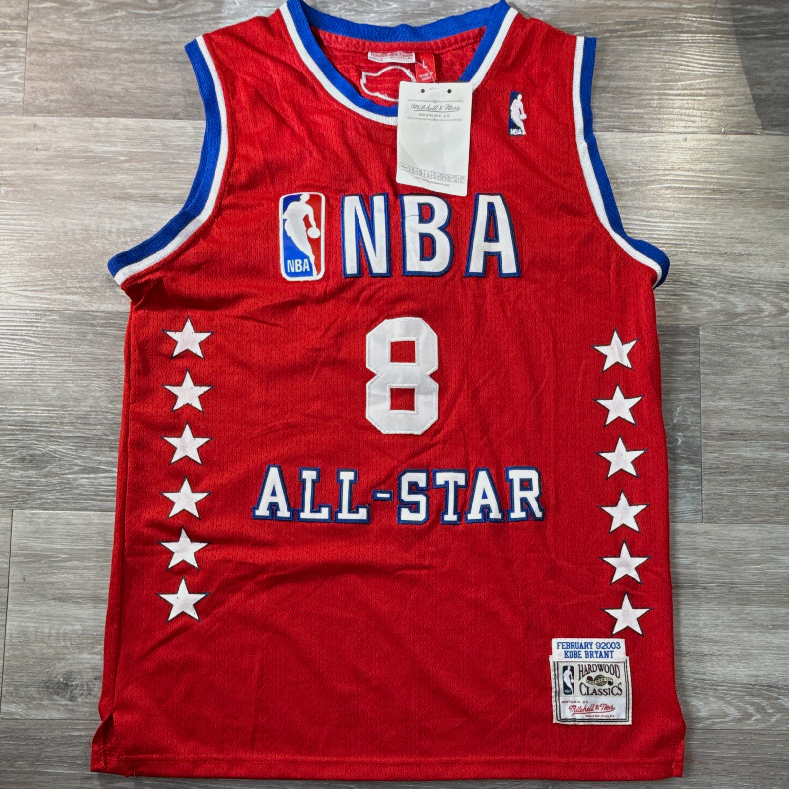 Hardwood Classics Kobe Bryant #8 Lakers All-Star Jersey Red