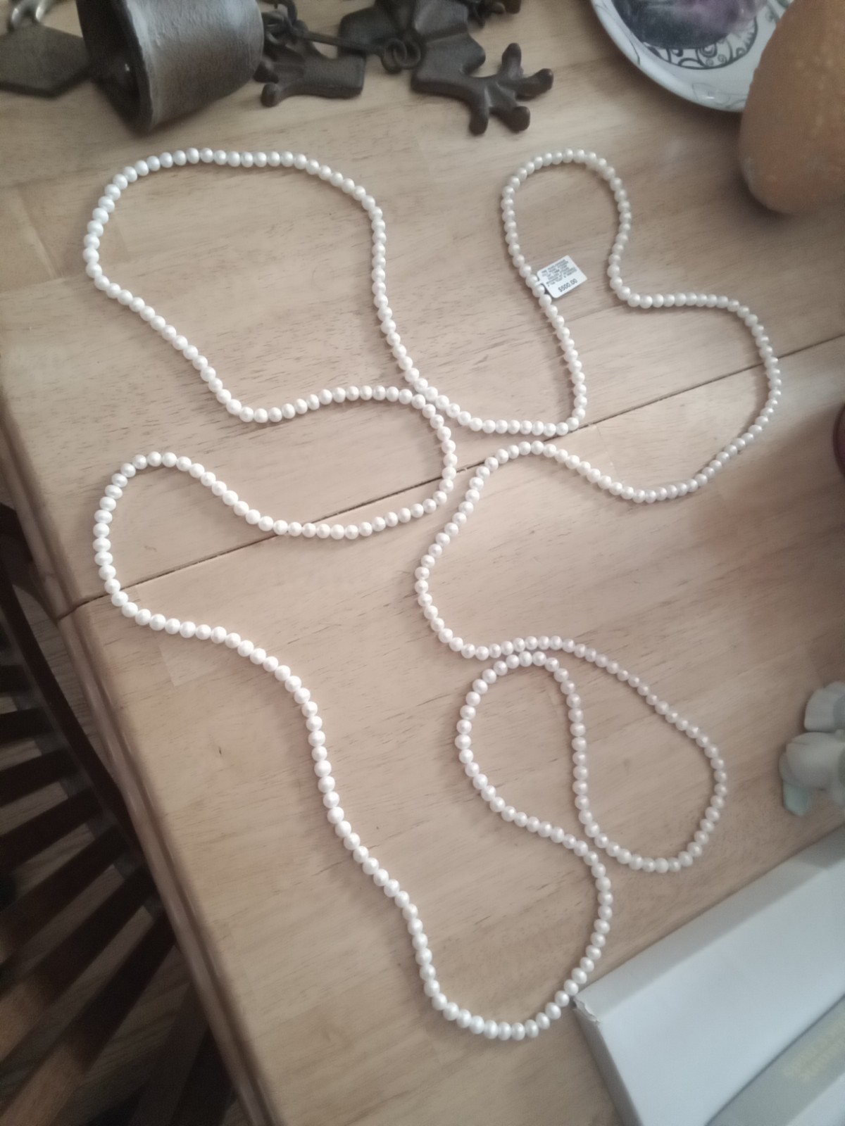 MACY'S FINE PEARL OPAQUE 100 INCH ENDLESS NECKLACE JEWLERY IN BOX STRAND PEARLS
