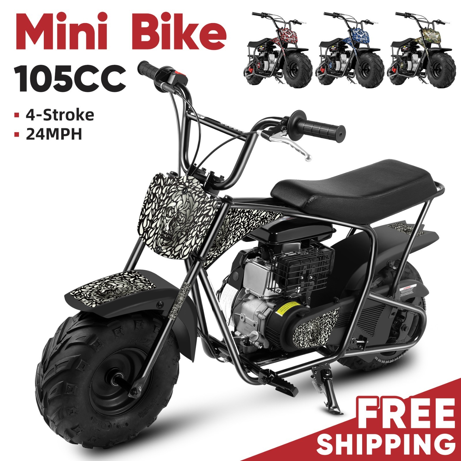 Oryxearth 105CC Mini Dirt Bike Adult 4-Stroke Gas Powered Off Road Moto Camo Oryxearth 105CC Mini Dirt Bike Adult 4-Stroke Gas Powered Off Road Moto Camo