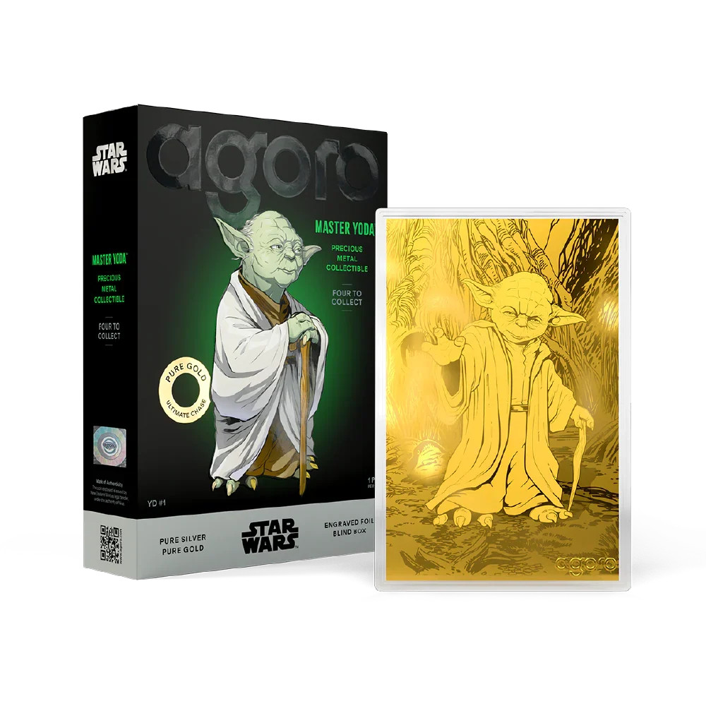 Agoro: Star Wars Master Yoda 999 Pure Silver & Gold 5g Limited Edition Blind Box Agoro: Star Wars Master Yoda 999 Pure Silver & Gold 5g Limited Edition Blind Box