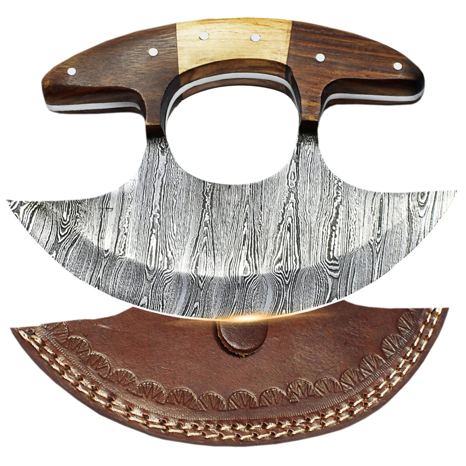 SHARDBLADE Alaskan Ulu Knife with Sheath, Handmade Forged 6 SHARDBLADE Alaskan Ulu Knife with Sheath, Handmade Forged 6