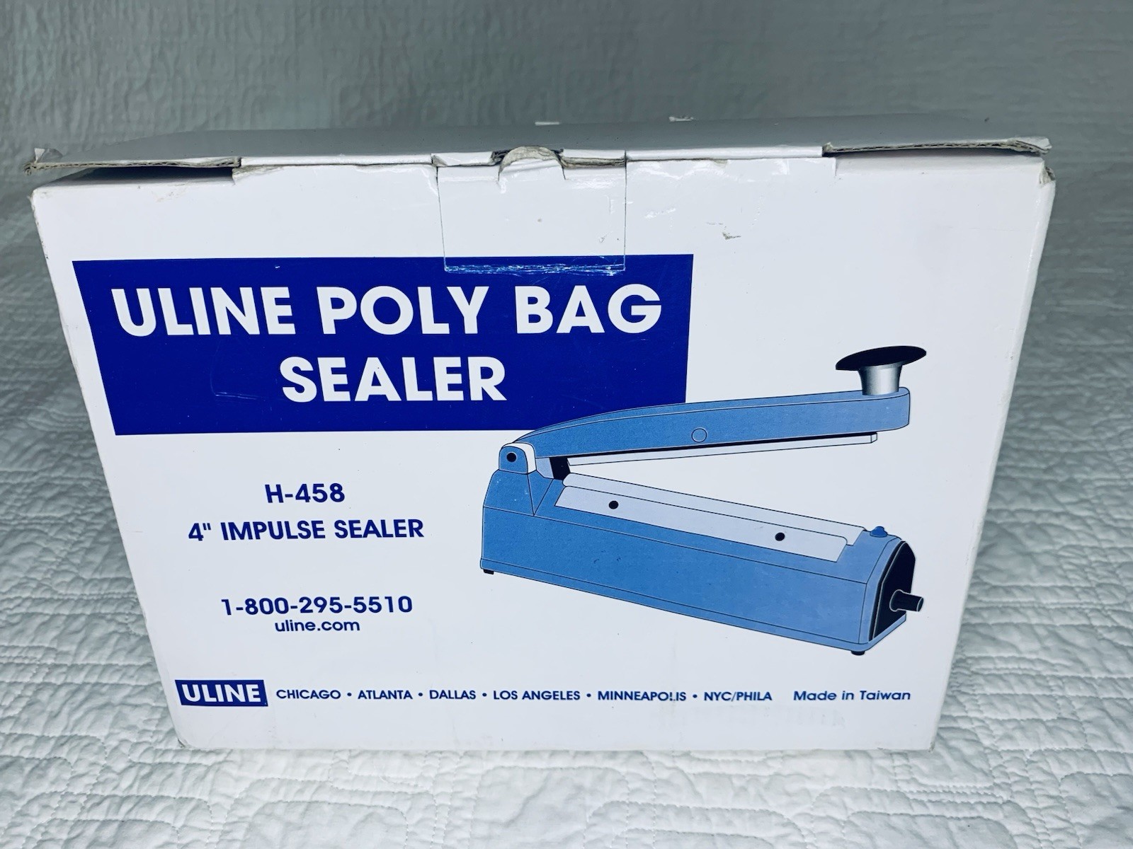ULINE Tabletop Impulse Poly Bag Sealer 4” New, Model #H-458