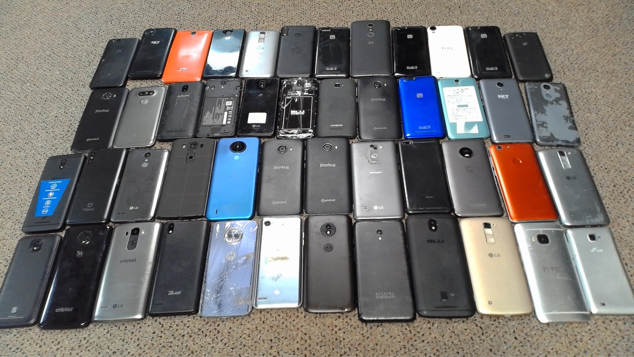 Lot of 48 Untested Mixed Brand Smartphone Cell Phone