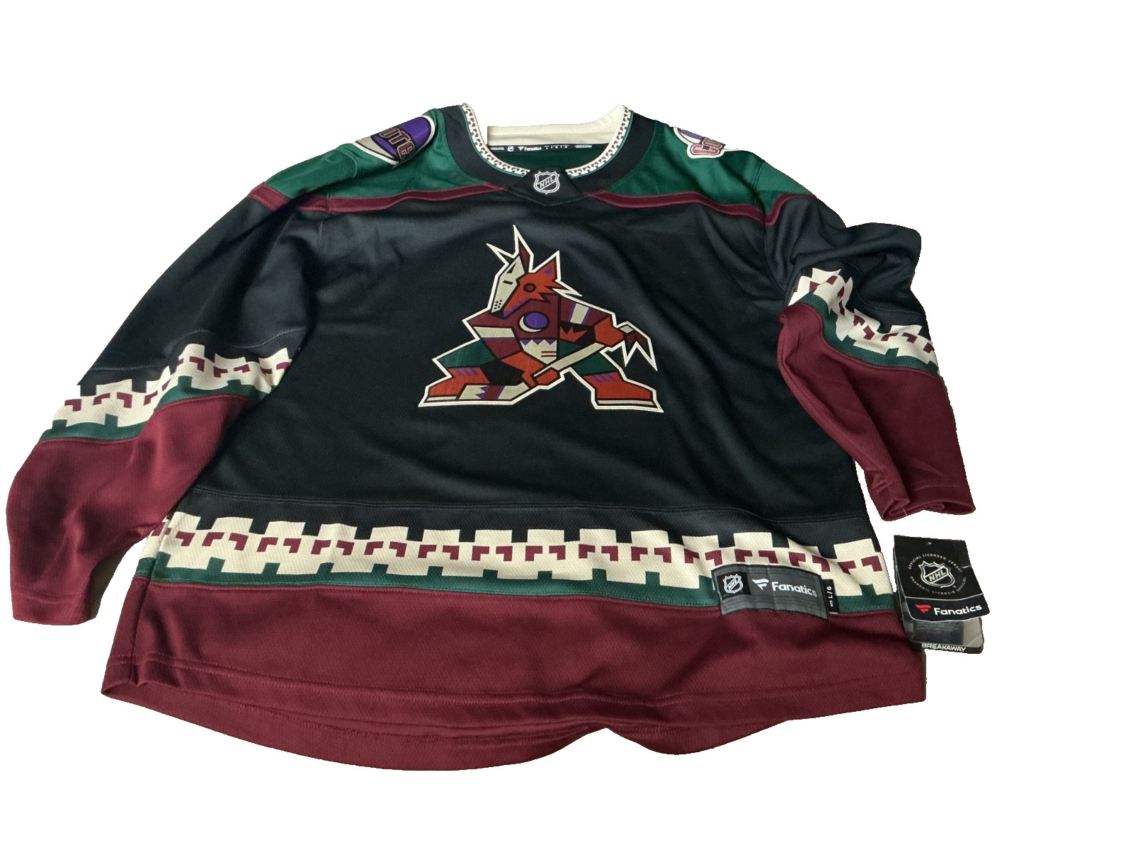 Vintage Phoenix Coyotes Fanatics Breakaway Jersey Large New Stiched
