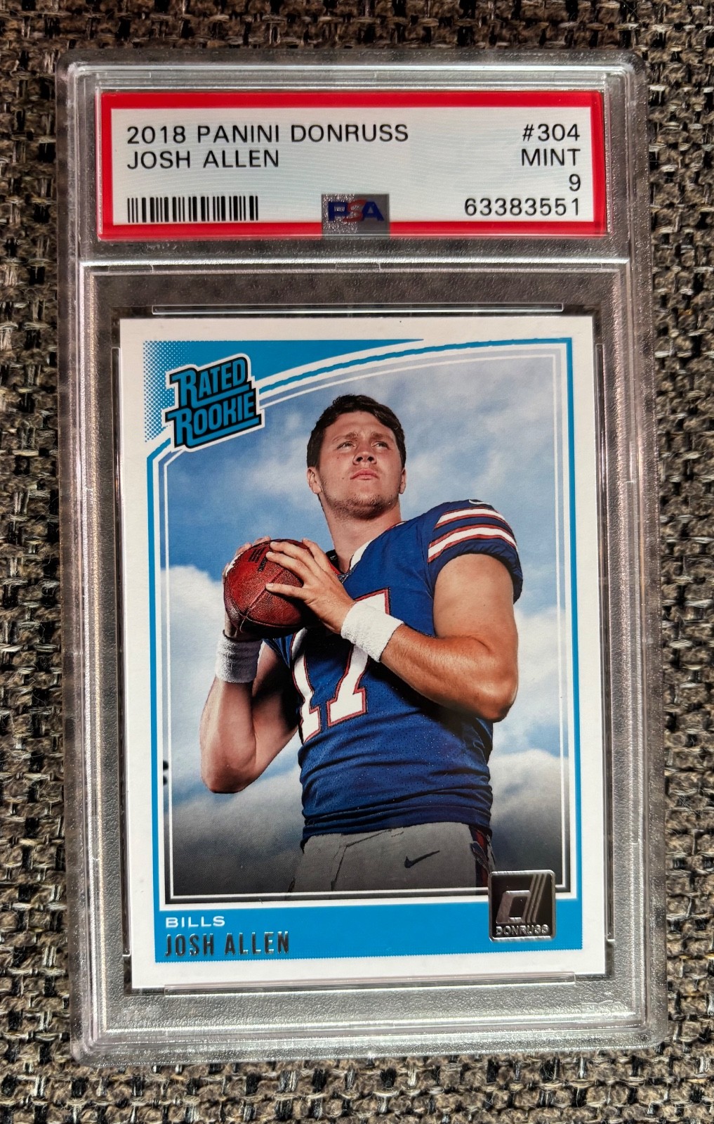 2018 Panini Donruss - Rated Rookie Josh Allen #304 (RC) - PSA 9