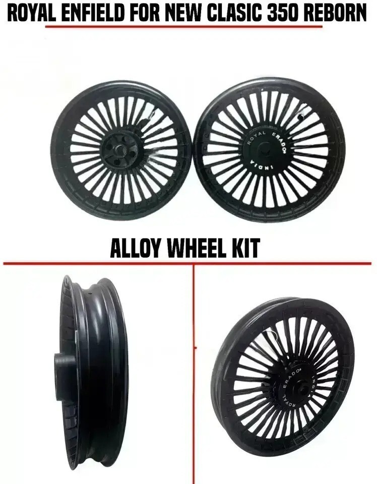 Tubeless Alloy Wheel Rim Set For Royal Enfield Classic 350 Reborn 2021–2025