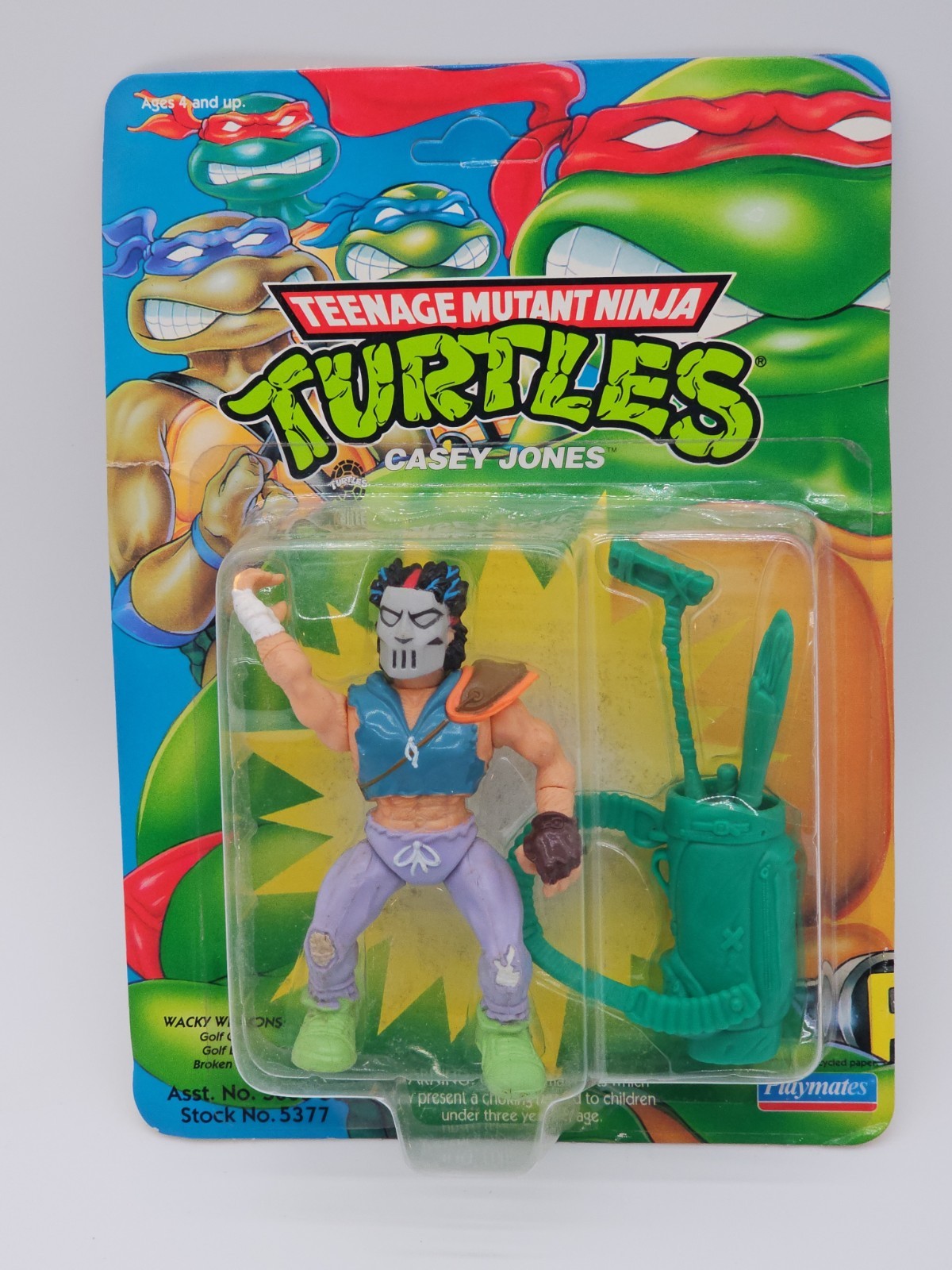 1993 PLAYMATES TMNT CASEY JONES RARE CARD UNPUNCHED 🏒 👀 NICE 1993 PLAYMATES TMNT CASEY JONES RARE CARD UNPUNCHED 🏒 👀 NICE
