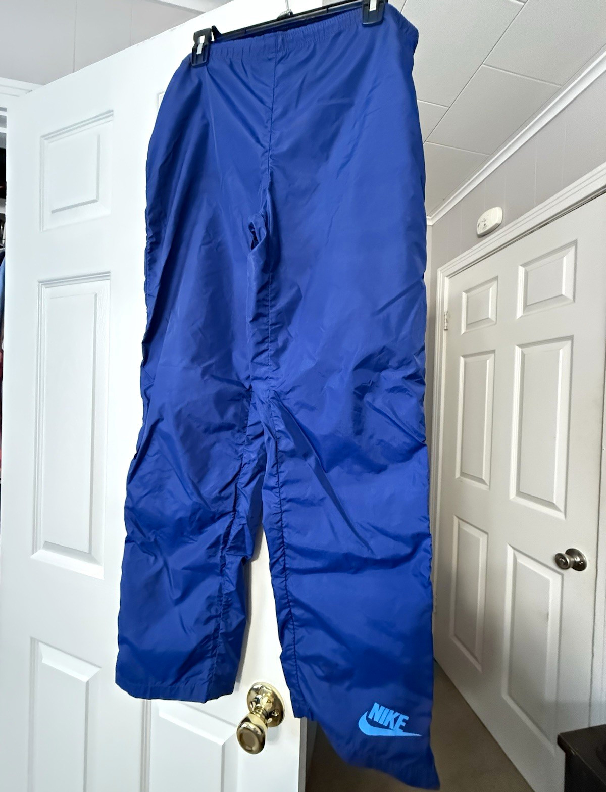 Vintage Nike Sportswear  Men\'s Blue Nylon Track Pants Large