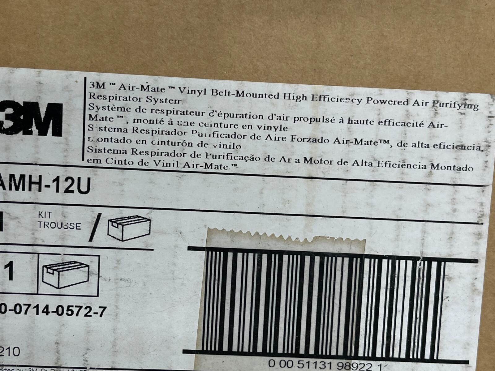 3M Air-Mate AMH-12U Powered Air Purifying Respirator PAPR System. New Sealed Box