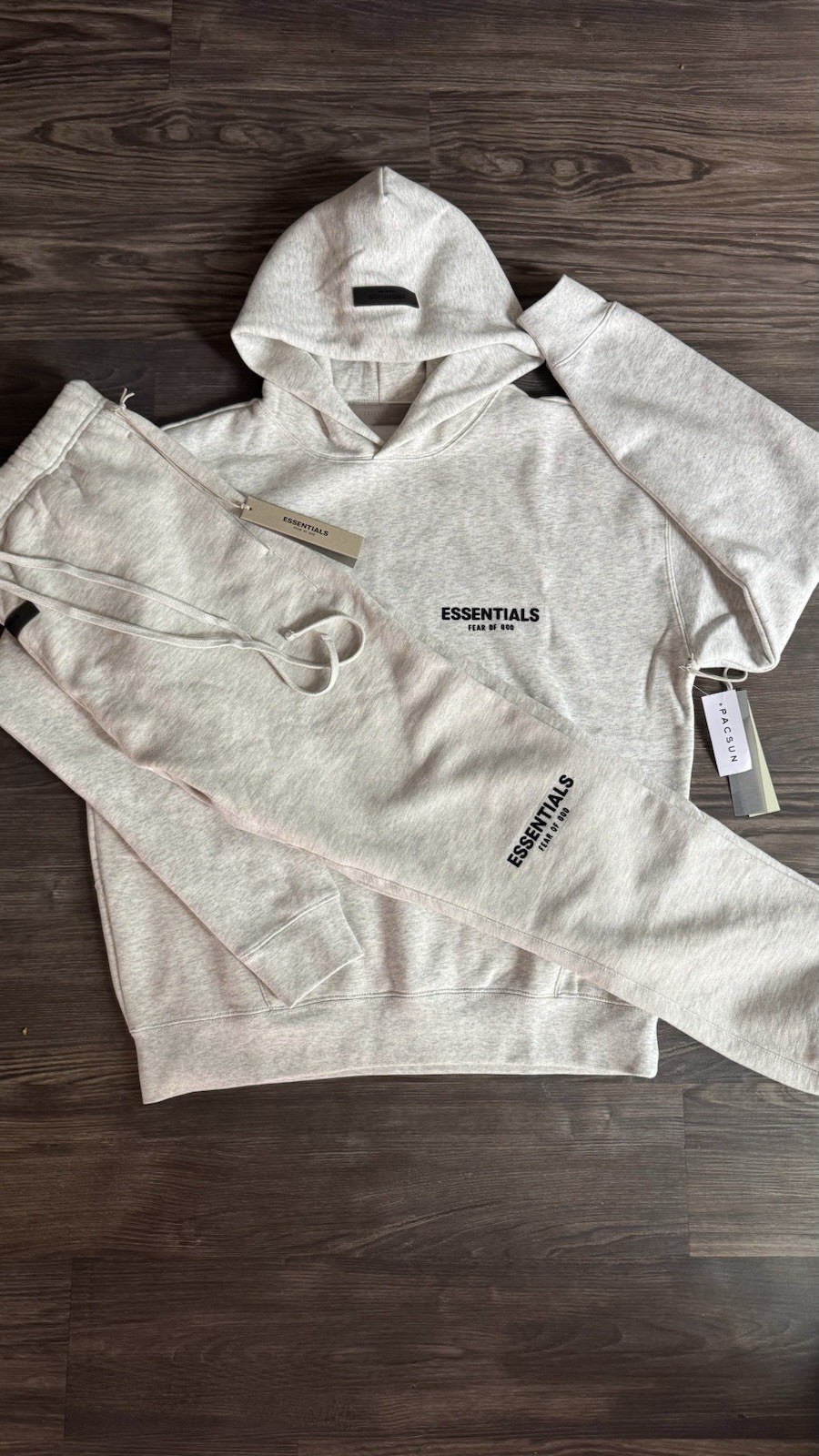 Fear of God Essentials Matching Set Light Grey