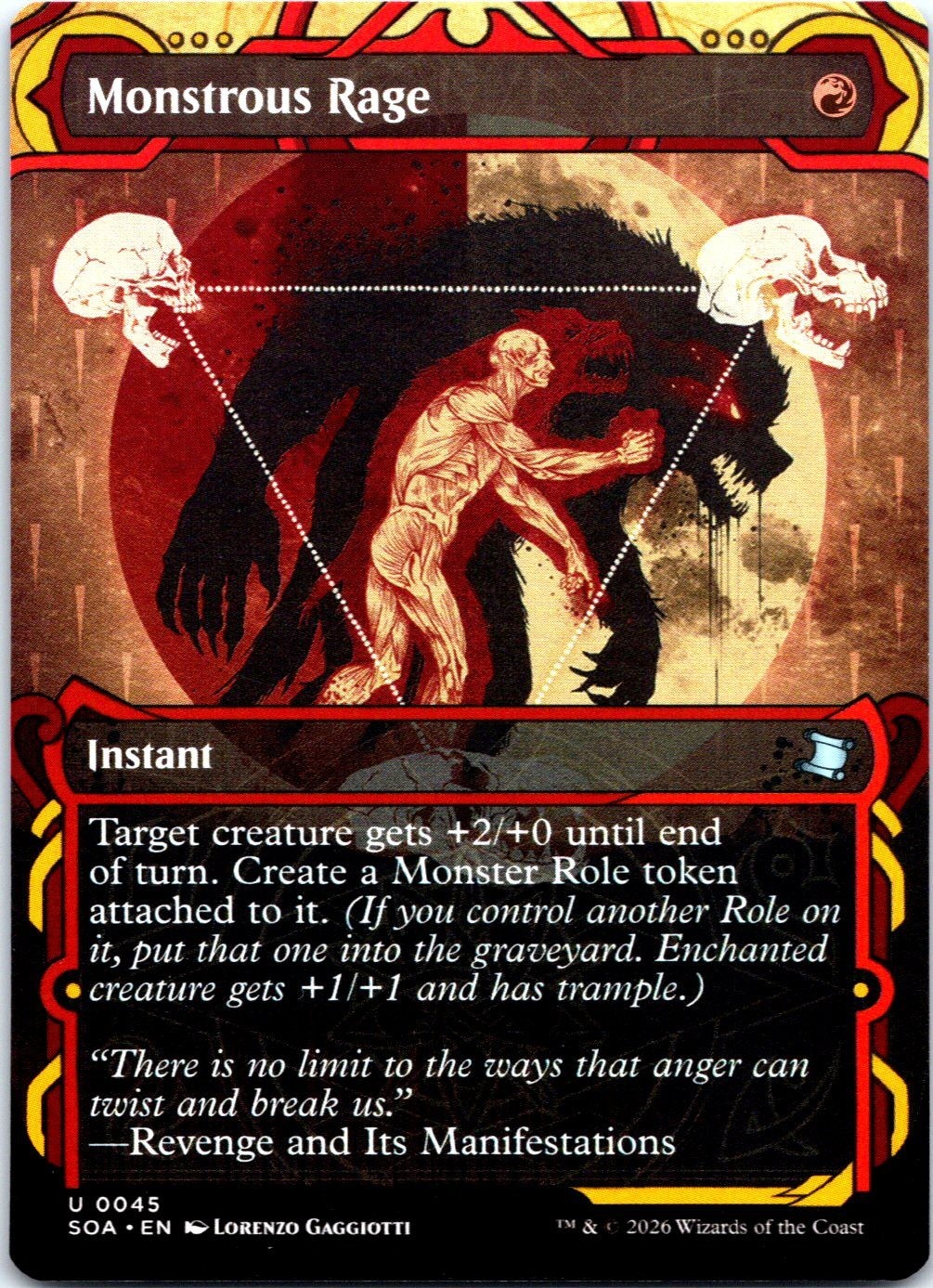 Monstrous Rage [SOA 45] NM MTG