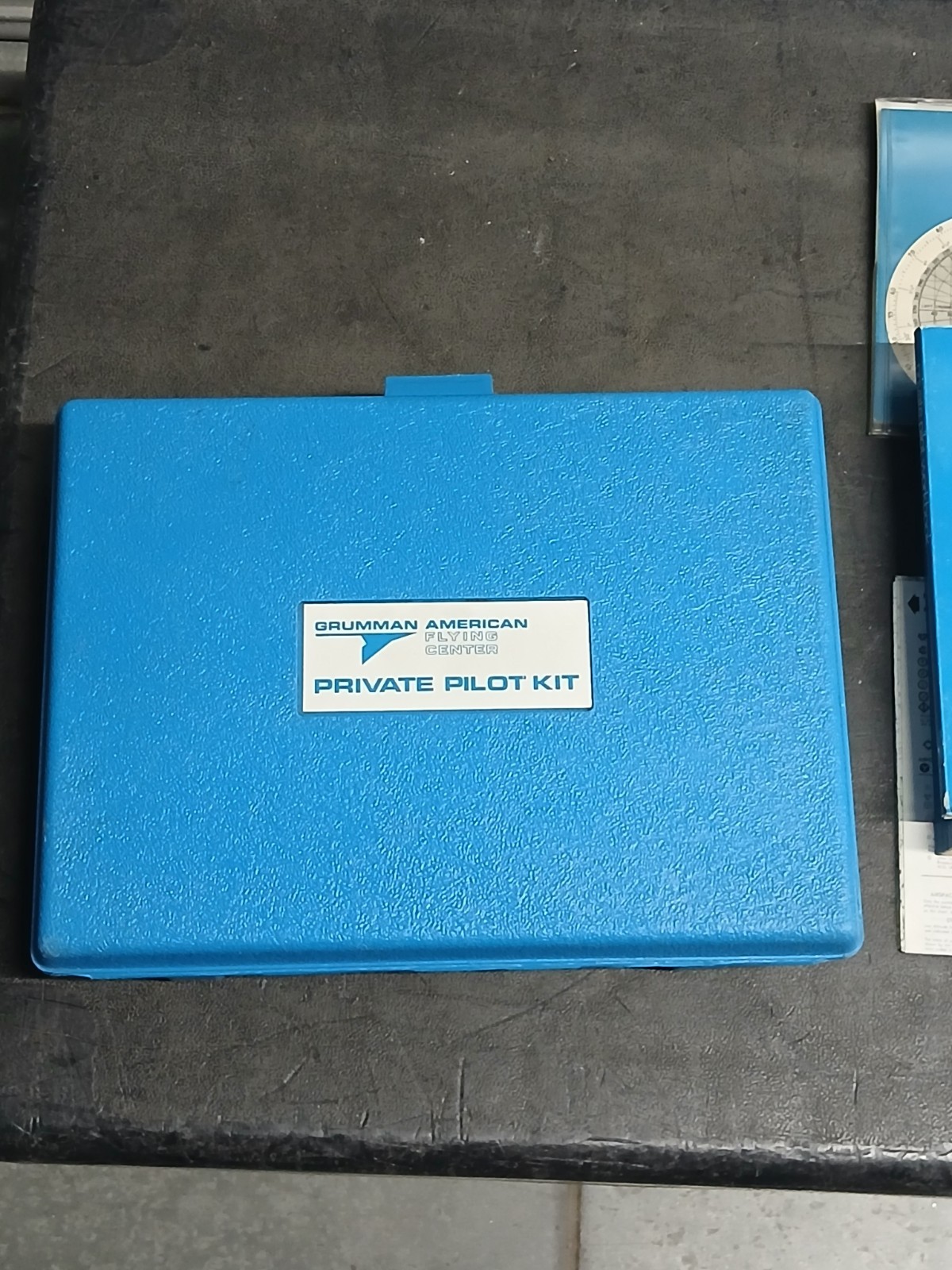 Vintage Grumman American Private Pilot Kit With Storage Box Vintage Grumman American Private Pilot Kit With Storage Box