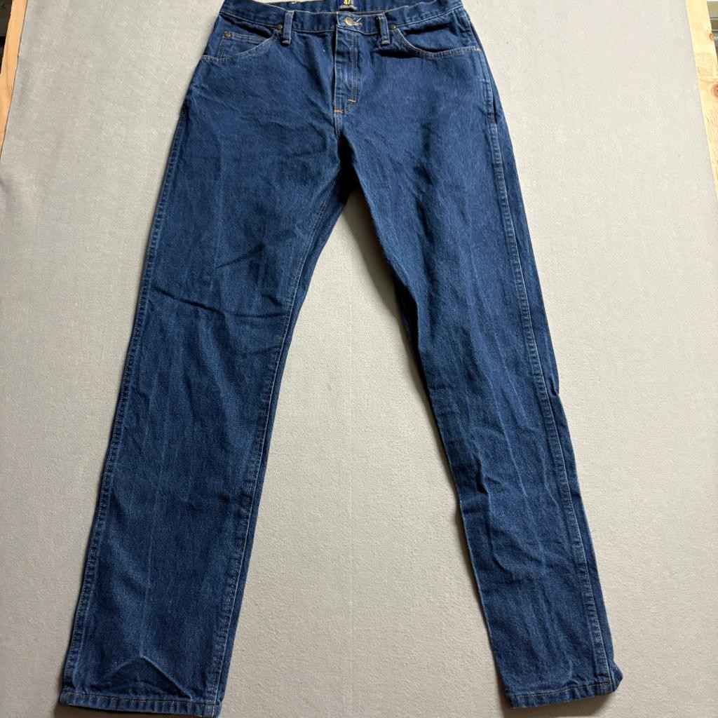 Wrangler 47MWZ Premium Performance Cowboy Cut Jeans Mens 34x34 Regular Fit Blue