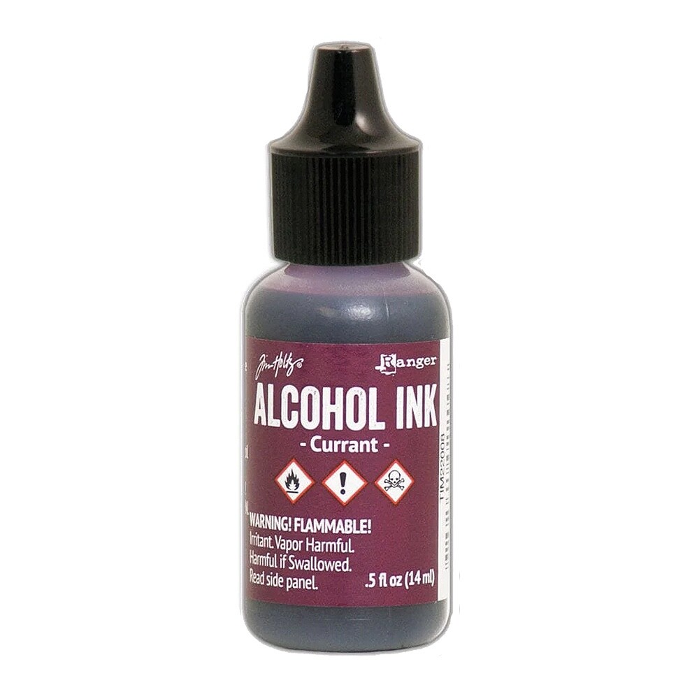 Ranger, Tim Holtz, Alcohol Ink, Currant Alcohol Ink, .5 fl oz, Red Ink, Dark Red