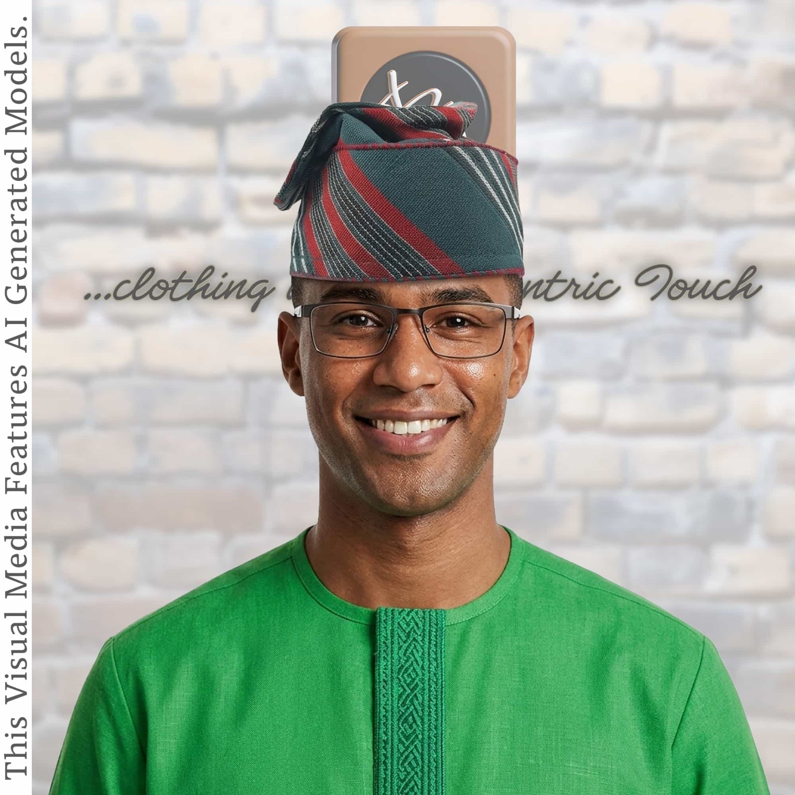 Handwoven Aso Oke Fila, Striped Yoruba Hat, Traditional Nigerian Cap