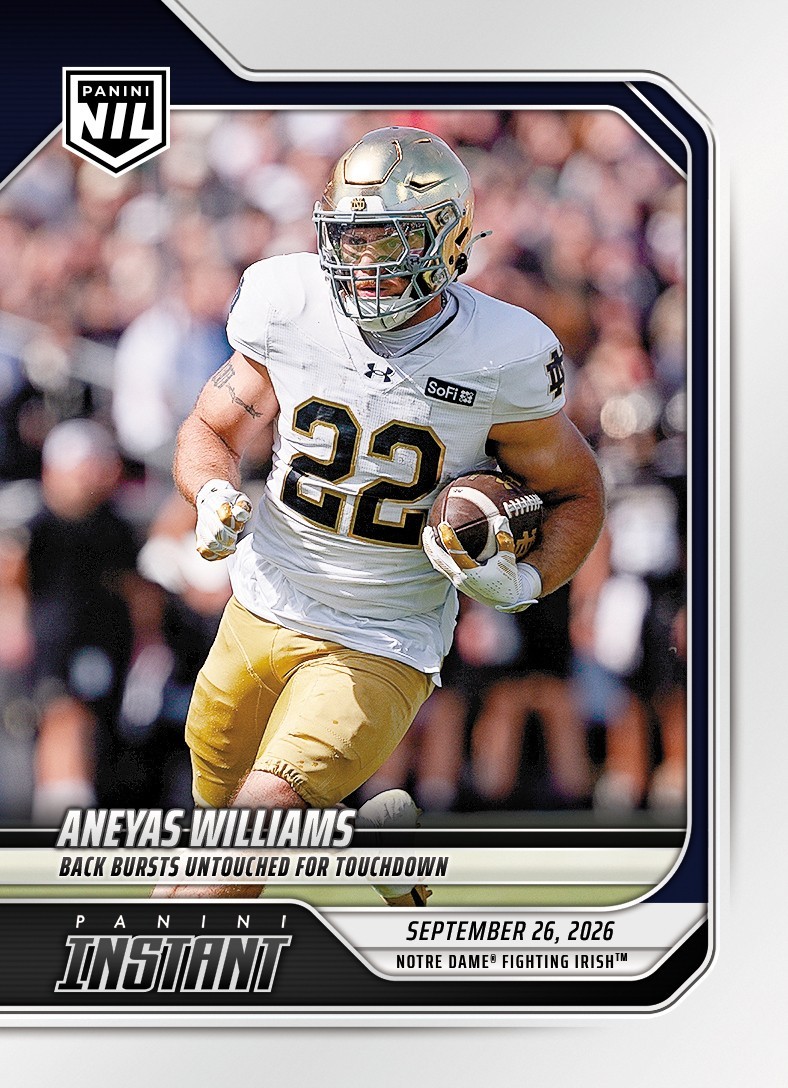2026 Panini Instant NIL #4-AWI Aneyas Williams Notre Dame Fighting Irish PRESALE