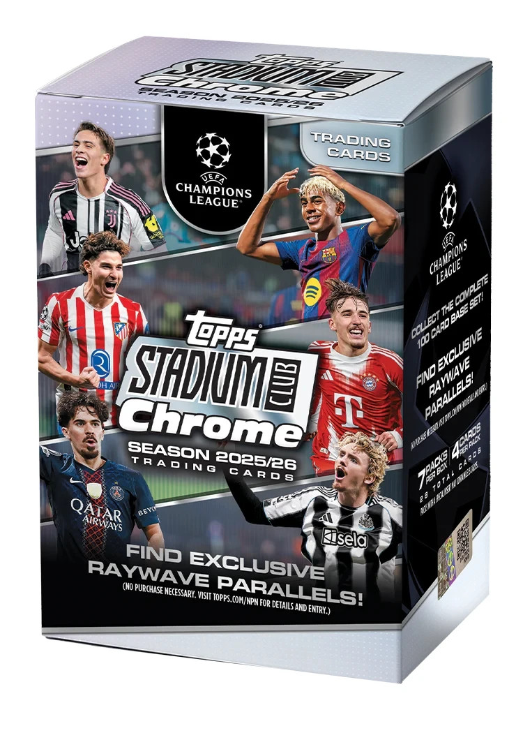 2025/26 Topps Stadium Club Chrome UEFA Champions League Value Box PreSale QTY