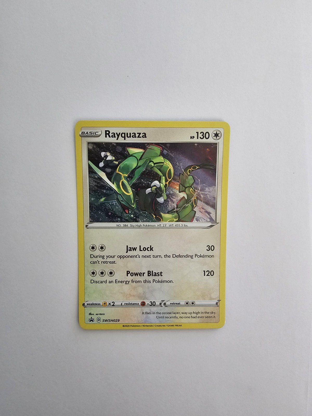 Rayquaza Swsh029 Holo Black Star Promo NM Cosmos Foil
