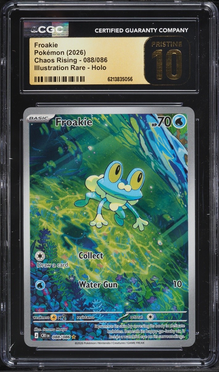 Pokemon 2026 Froakie 088/086 Holo IR Chaos Rising PRISTINE CGC 10