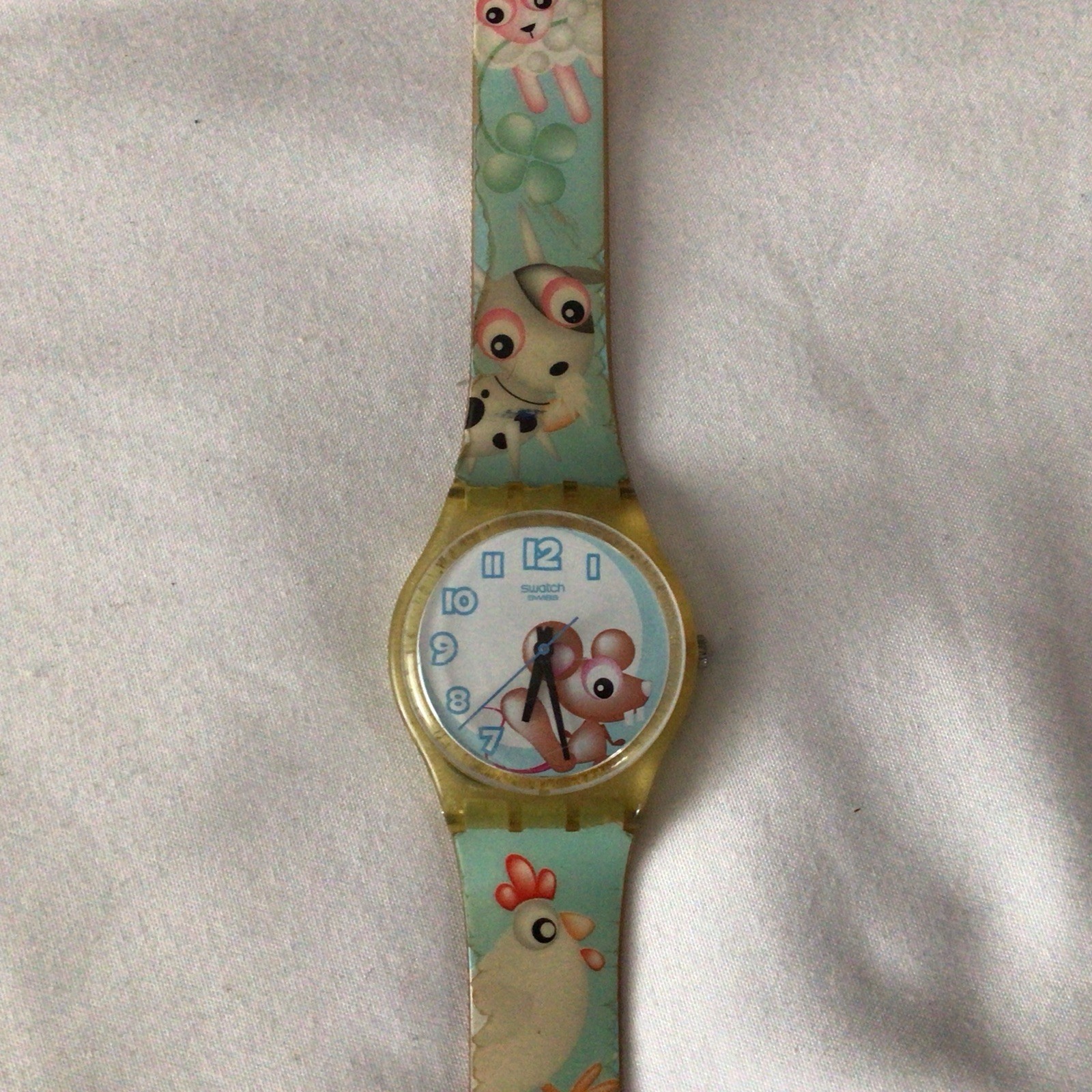 SWATCH GENT MISE & COW Watch 2007 GE189 New Battery Running SWATCH GENT MISE & COW Watch 2007 GE189 New Battery Running