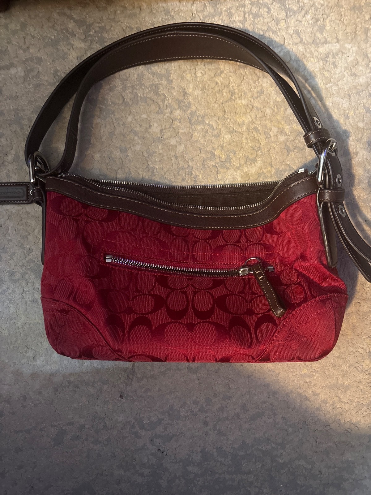 COACH Y2K Vintage Signature Shoulder/Crossbody Bag Red F12884 COACH Y2K Vintage Signature Shoulder/Crossbody Bag Red F12884