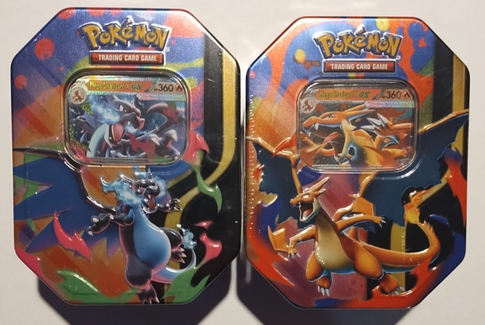 Pokemon TCG Mega Charizard EX Tin X and Y SEALED (BOTH ARE INCLUDED)