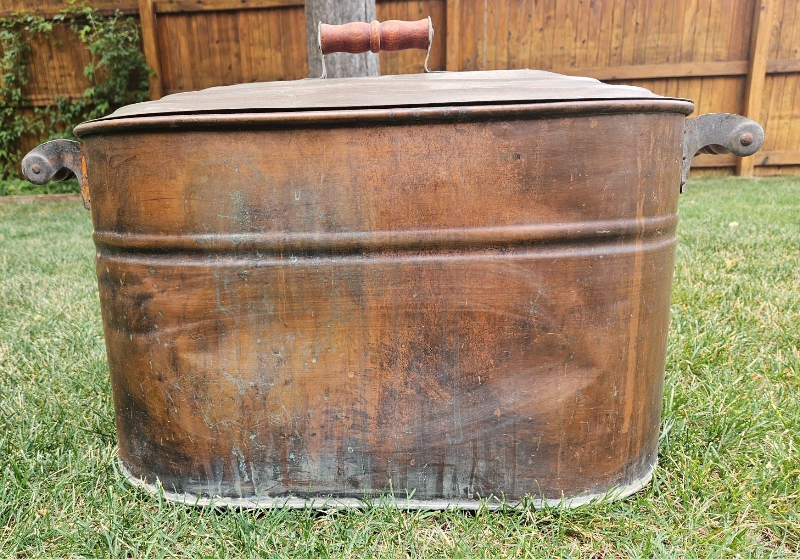 Antique/Vintage Revere Copper Tub-Wood Handles & Lid-Local Pickup Only-Denver CO Antique/Vintage Revere Copper Tub-Wood Handles & Lid-Local Pickup Only-Denver CO