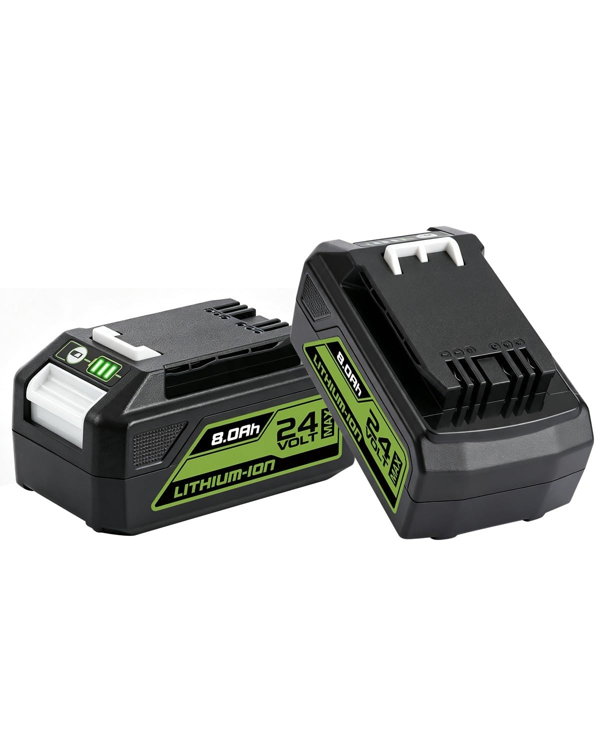NEW 8.0Ah 2-Pack 24V Replacement for Greenworks 29852 BAG708 29842 LB24A020 High NEW 8.0Ah 2-Pack 24V Replacement for Greenworks 29852 BAG708 29842 LB24A020 High