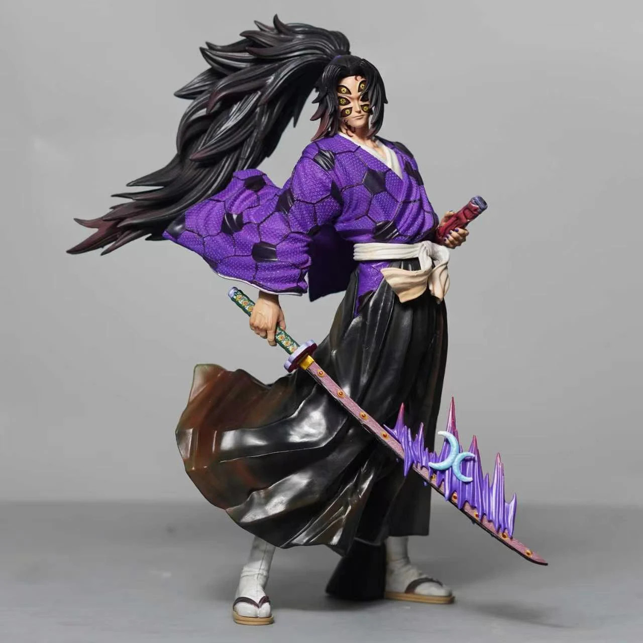 24CM Demon Slayer Kokushibo PVC Figure Kimetsu No Yaiba Anime Statue Decor 2026