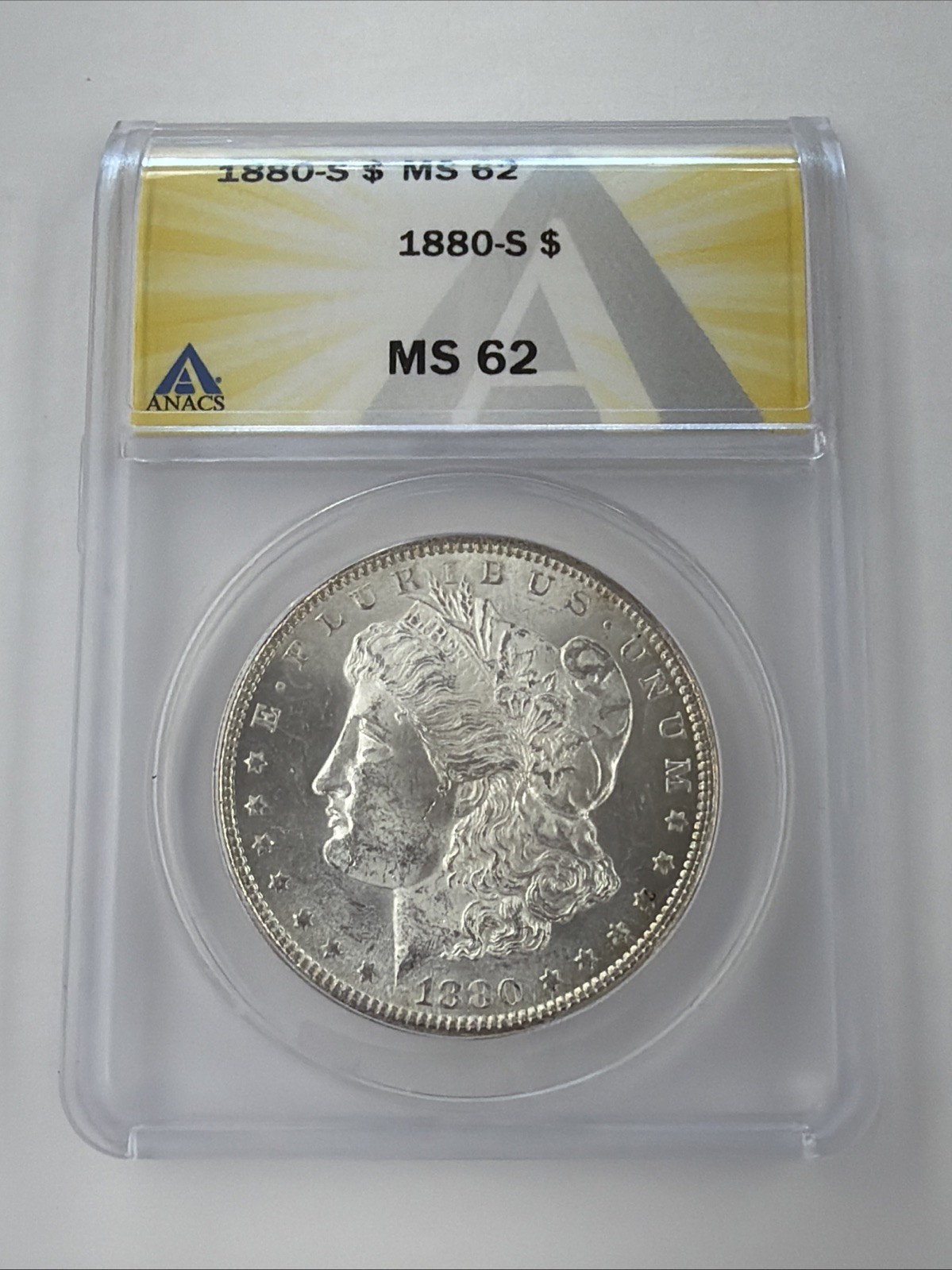 1880-S $1 ANACS MS62