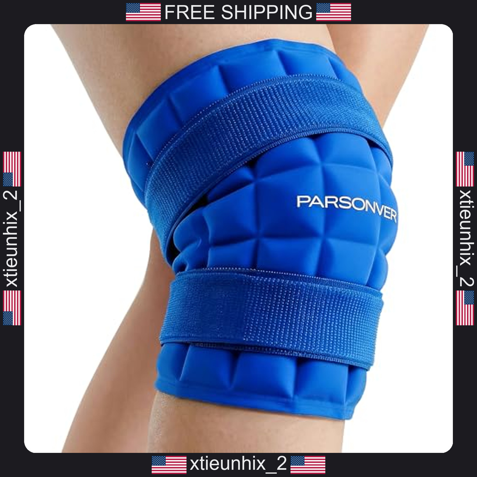 Knee Ice Pack for Pain Relief, Reusable, 120-Min Long Cooling, Fits Most