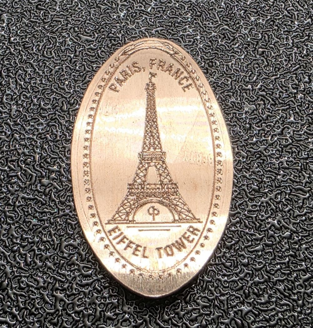 Eiffeil Tower Paris France Pressed Penny Elongated Coin