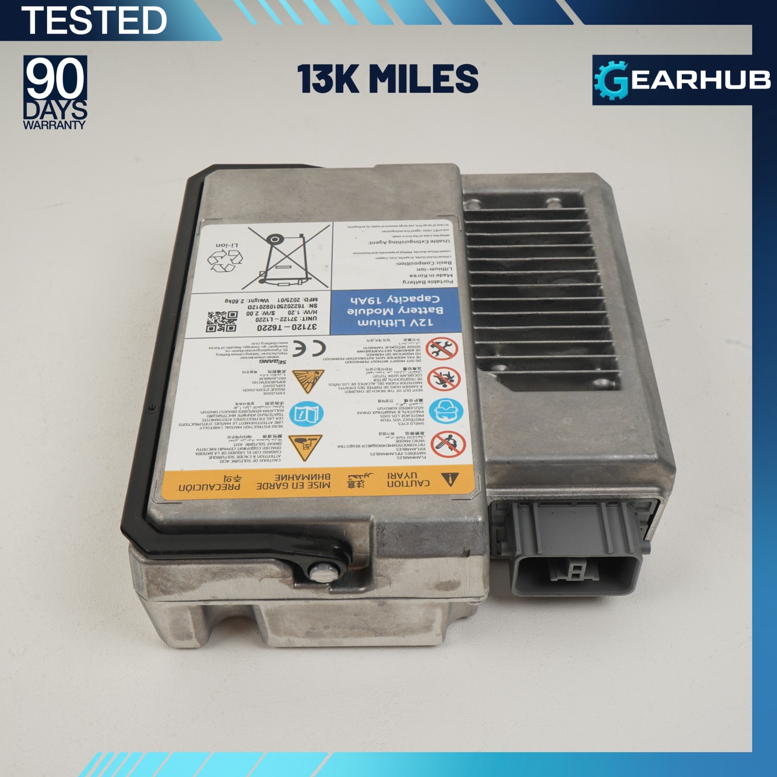 2025-2026 Genesis GV80 12V Lithium Battery Module 19Ah 37120-T6220 OEM