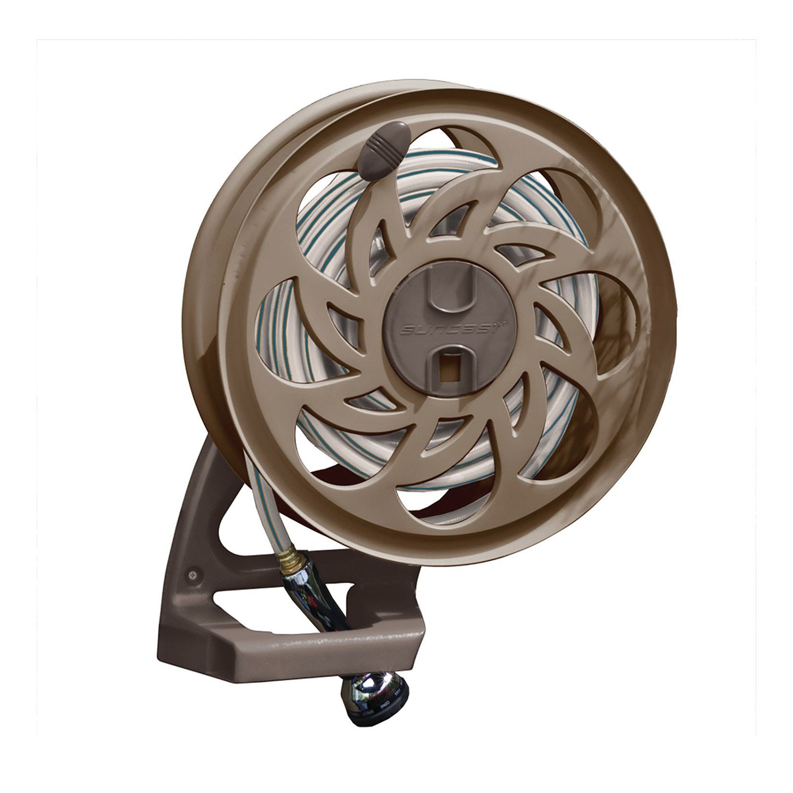 Suncast CPLSTA125B 125' Wall-Mounted Side Tracker Garden Hose Reel for 5/8