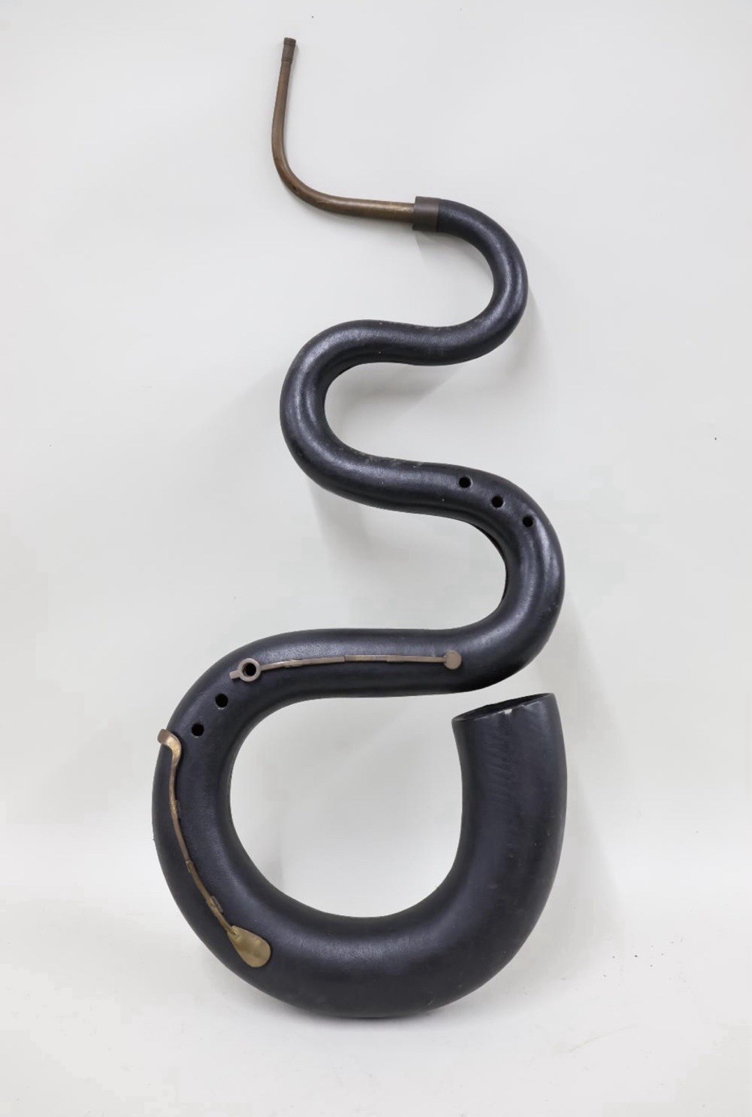 Rare Antique 18th/19th C. Wooden Leather-Bound Serpent – Historic Instrument