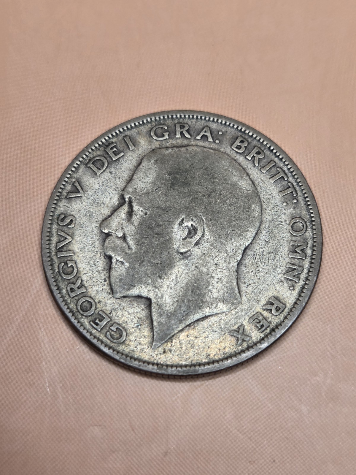 1923 King George V Hreat Britain 1/2 Crown Silver Coin