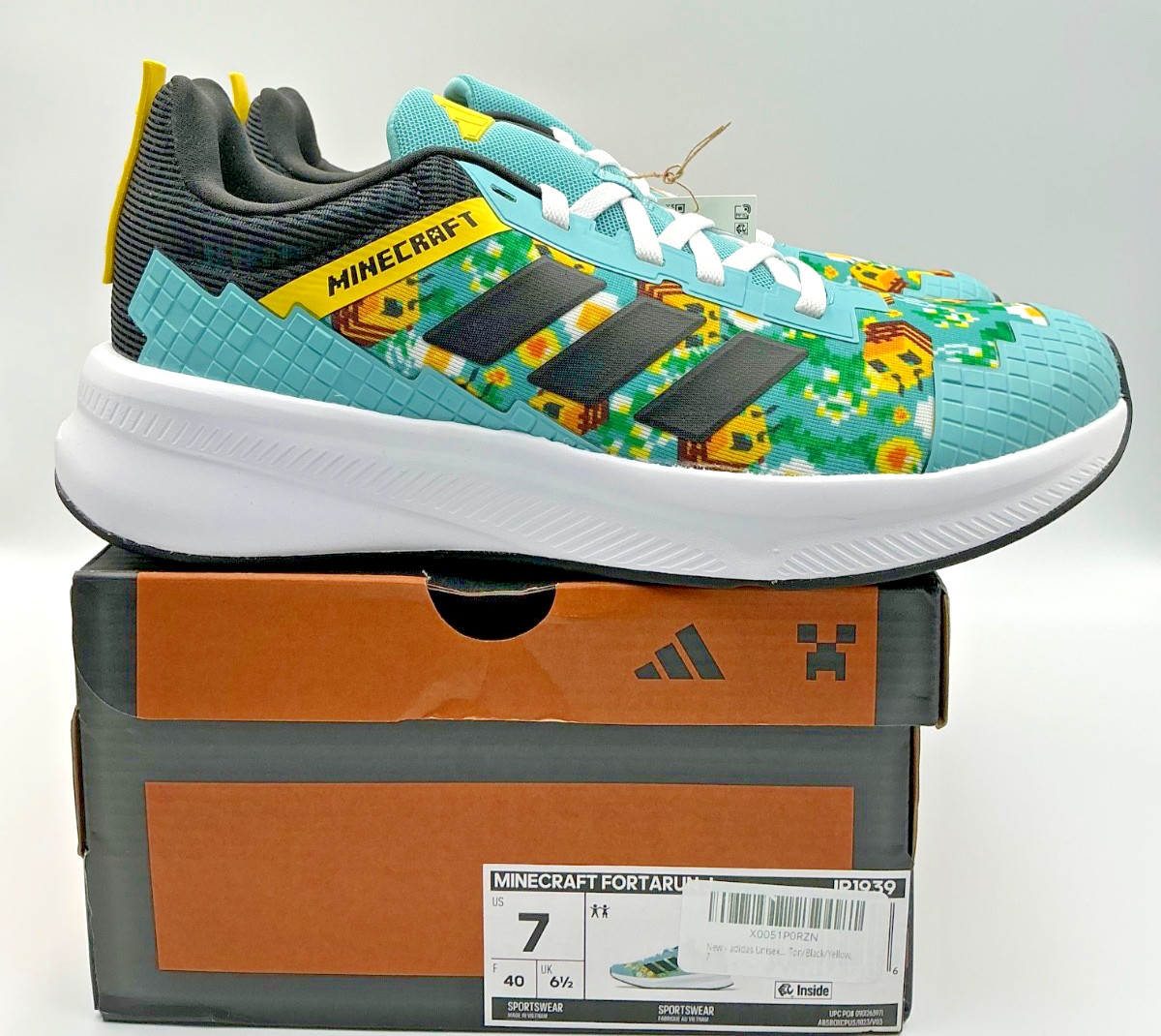 adidas x Minecraft FortaRun 4.0 JR1939 Youth US 7 New sportswear adidas x Minecraft FortaRun 4.0 JR1939 Youth US 7 New sportswear