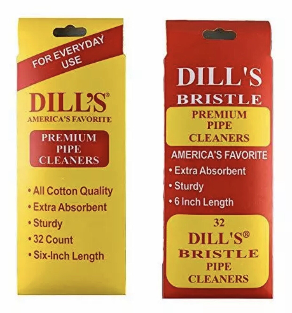 Dill\'s Premium Tobacco Pipe Cleaner 6” & Bristle Pack 2 Packs Of 32 Dill\'s Premium Tobacco Pipe Cleaner 6” & Bristle Pack 2 Packs Of 32