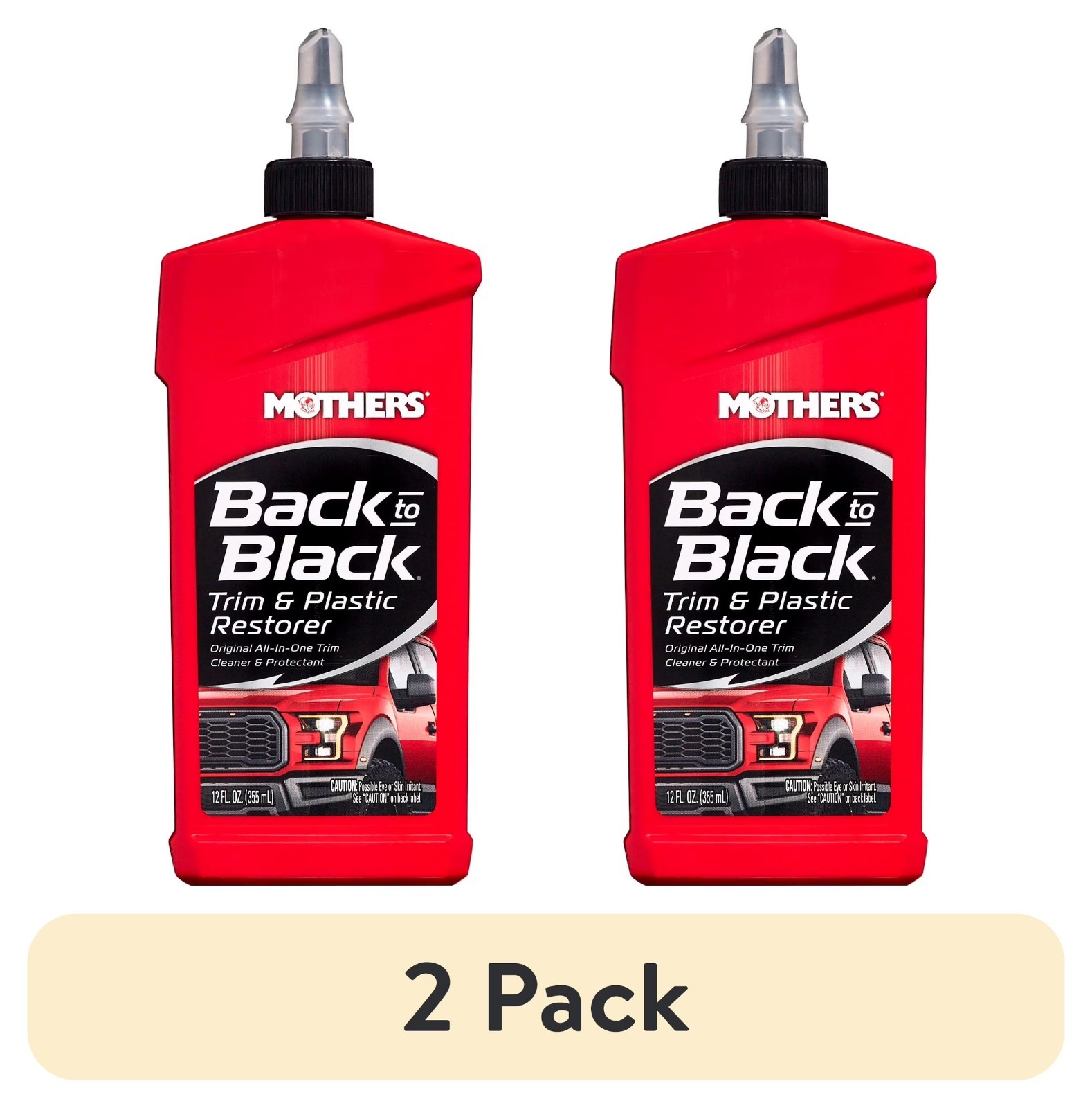 MOTHERS 06112 Back To Black Trim And Plastic Restorer Rubber & Vinyl 12 Oz