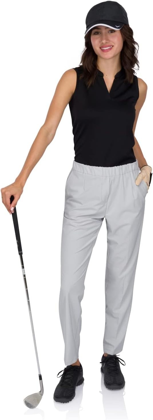 Three Sixty Six Women's Golf Pants Elastic Waist Breathable Stretch