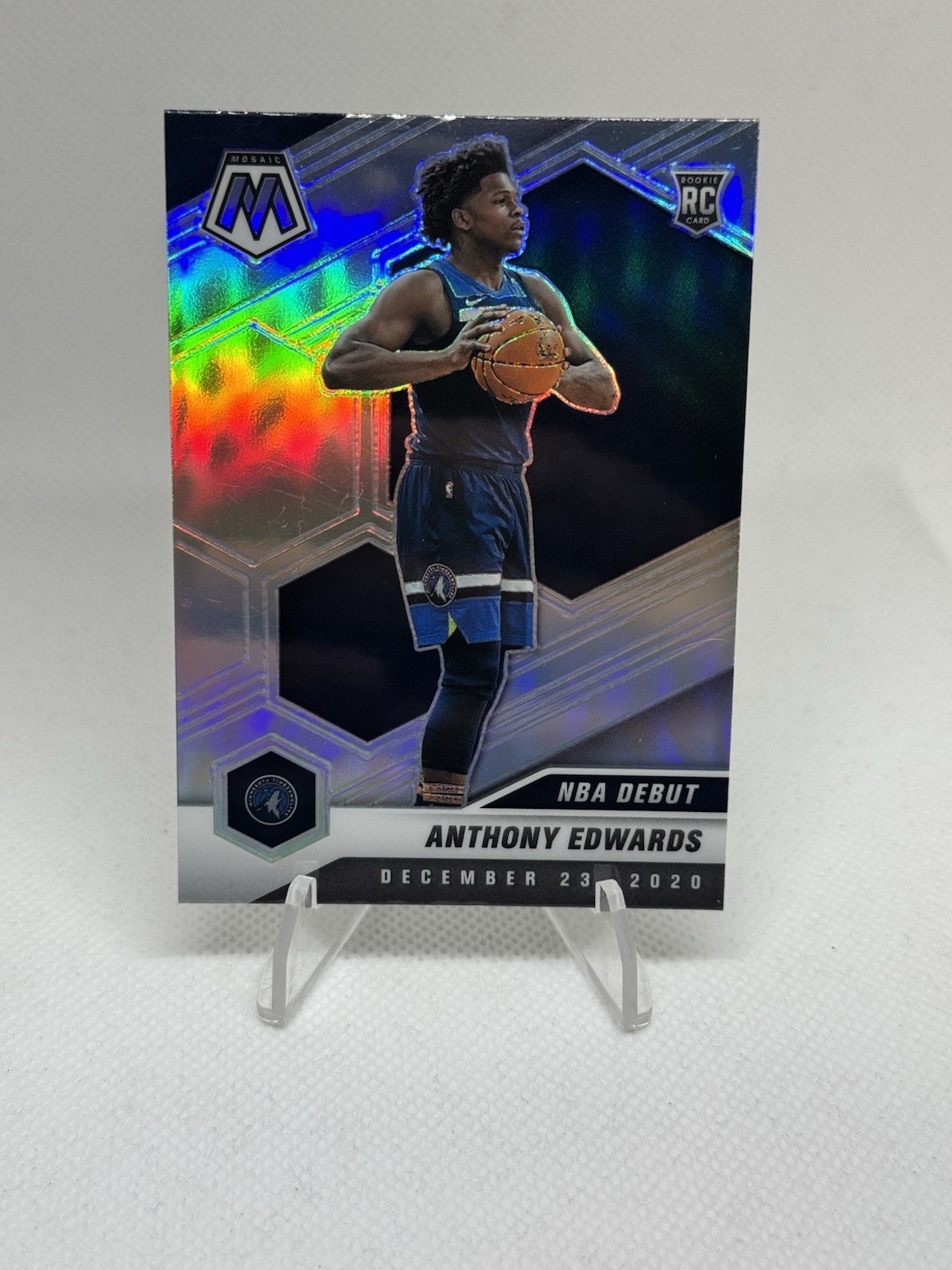 2020-21 Panini Mosaic - NBA Debut Anthony Edwards #261 Silver Prizm (RC) 2020-21 Panini Mosaic - NBA Debut Anthony Edwards #261 Silver Prizm (RC)