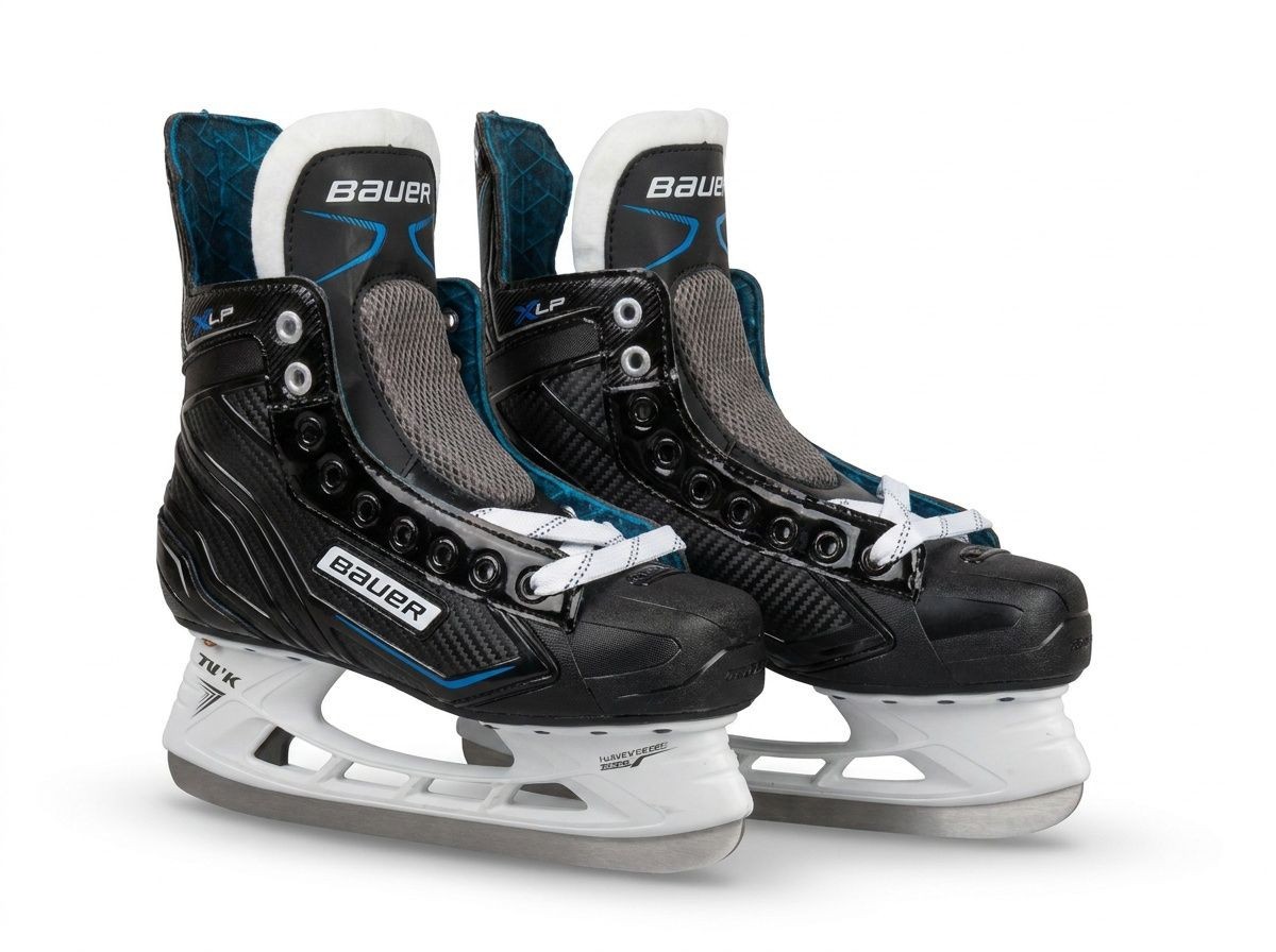 Bauer X-LP Intermediate Hockey Skates Size 5.0 R Black Blue - New in Box