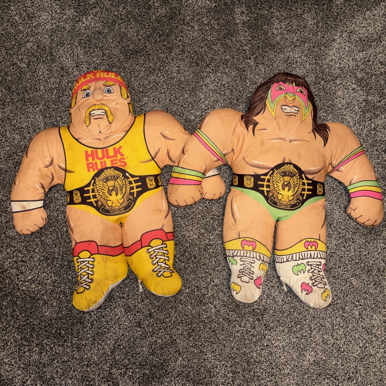 Vintage Tonka Hulk Hogan Ultimate Warrior Wrestling Buddy Buddies Tonka STAINS Vintage Tonka Hulk Hogan Ultimate Warrior Wrestling Buddy Buddies Tonka STAINS