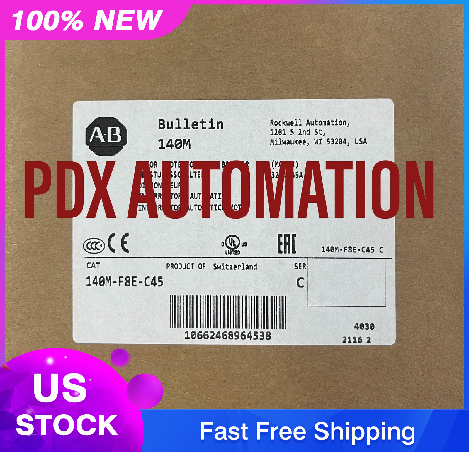 NEW 140MF8EC45 MOTOR CIRCUIT PROTECTION Catalog 140M-F8E-C45 SER C
