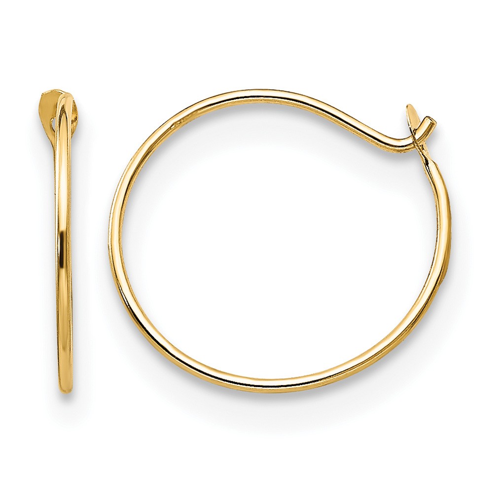 Madi K Endless Hoop Earrings Real 14k Yellow Gold 9mm Women\'s