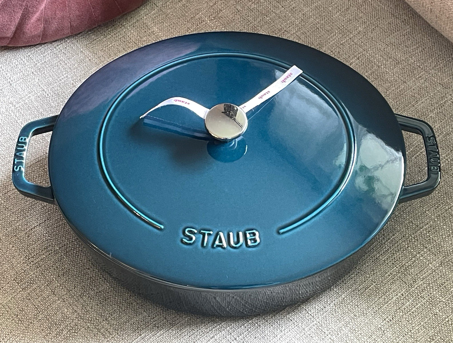 STAUB La Mer Oval Cocotte 31cm 5.9 qt Enameled Cast Iron Casserole w/ Lid