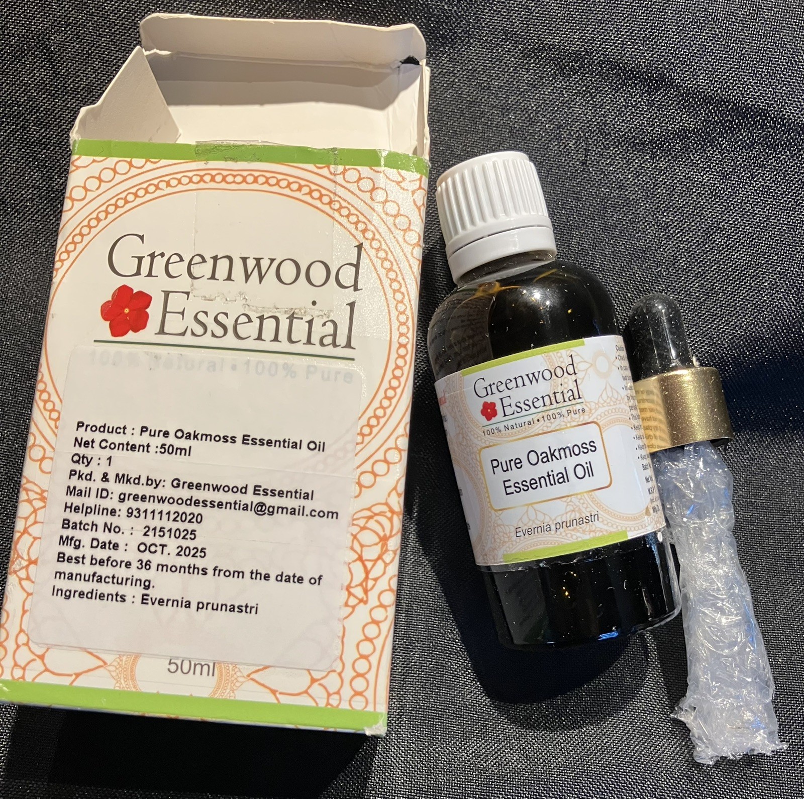 NIB 50ML bottle PURE OAKMOSS Essential Oil Evernia Prunastri ~ USA SHIPPER