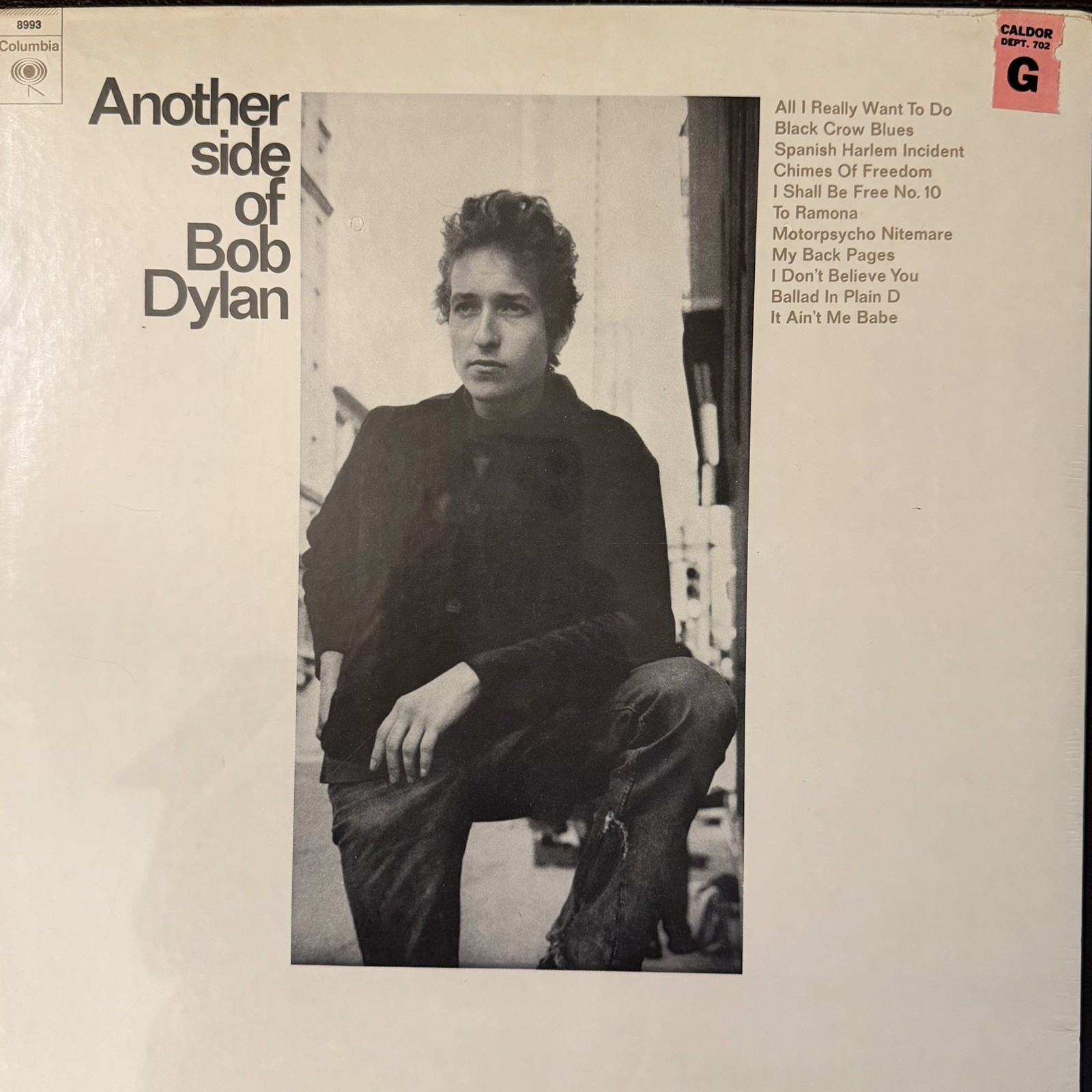 Another Side Of Bob Dylan, Bob Dylan, Vintage Vinyl LP, Columbia 8993 Another Side Of Bob Dylan, Bob Dylan, Vintage Vinyl LP, Columbia 8993