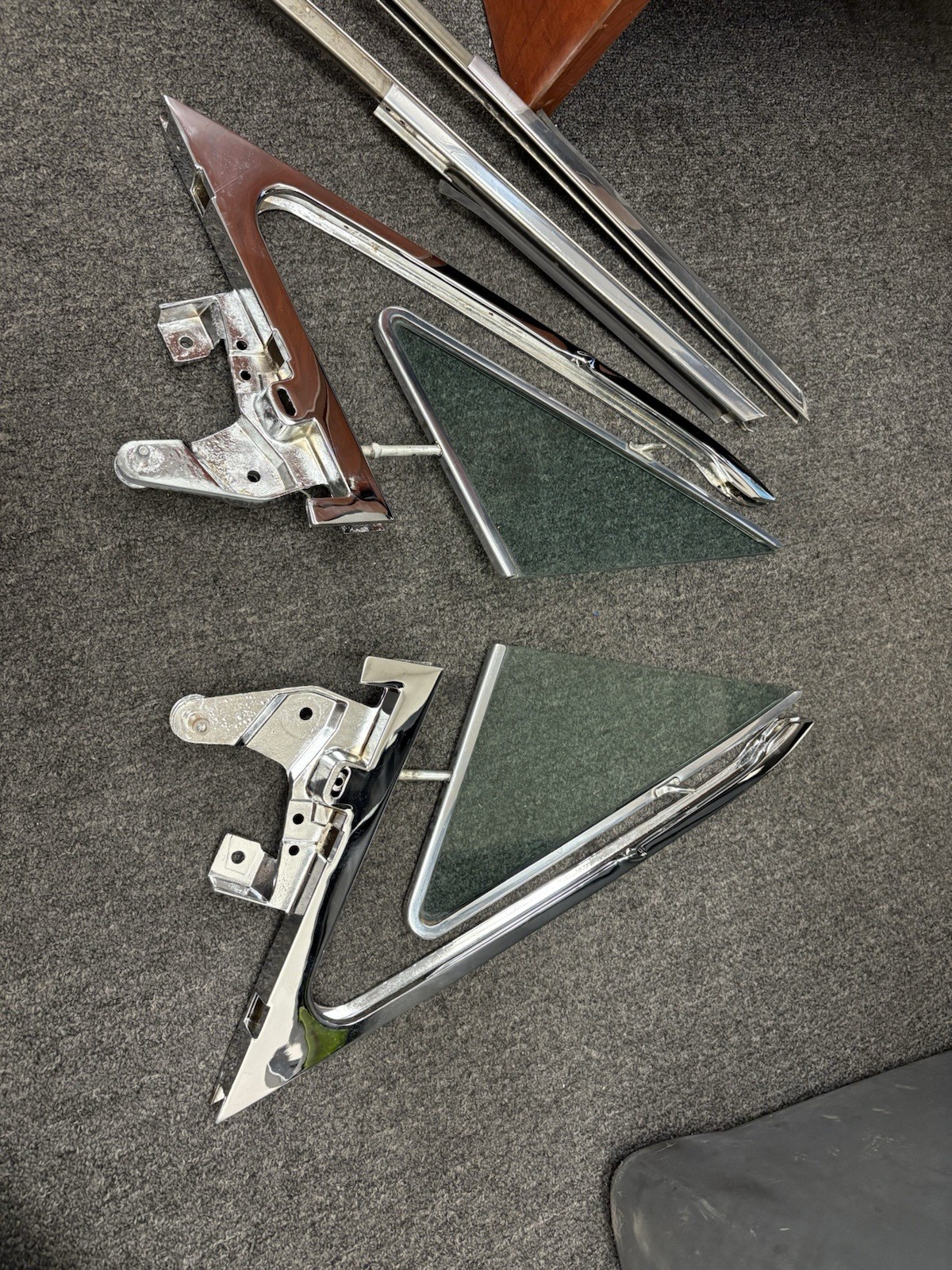 1964 /65 Lincoln Continental Vent Windows New Chrome